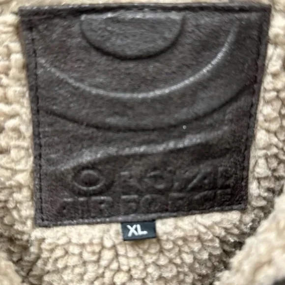 Royal Air Force XL men’s B3 style genuine leather, shearling jacket EUC - Picture 4 of 16